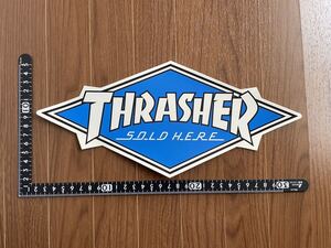 激レア!! THRASHER MAGAZINE 非売品 DEALER専用 スラッシャーマガジン オールド ビンテージ スケートボード 特大ステッカー old skateboard