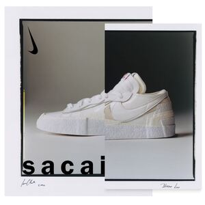 26.5cm US8.5 sacai Nike Blazer Low White Patent Leather サカイ ブレーザー ロー ホワイト パテント レザー ブレザー 黒 DM6443-100 白