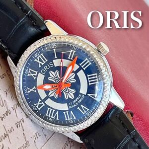 ■美品■オリス■ORIS 手巻き機械式1980年代ヴィンテージメンズ腕時計アンティーク即納 男性人気ブランド ローマ数字青188