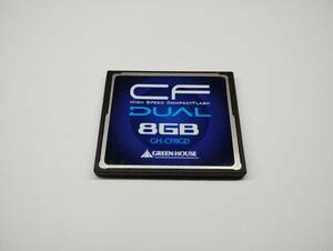 8GB　GREEN HOUSE　CFカード　フォーマット済み　コンパクトフラッシュカード　メモリーカード