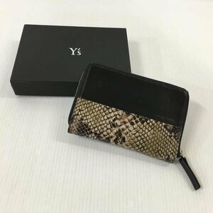 TEI【中古品】 Y`S yhoji yamamoto カウレザー スネーク コンビ ウォレット ワイズ ヨウジヤマモト 財布 〈200-231130-AT-34-TEI〉