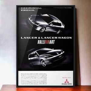 当時物! 三菱 Ralliart LANCER 広告 / ポスター UA-CS2A TA-CS5A TA-CS5W ホイール ラリーアートカタログ 中古 マフラー ランサー ワゴン