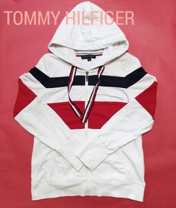 【良品】TOMMY HILFIGER(トミーヒルフィガー)レディースパーカー S