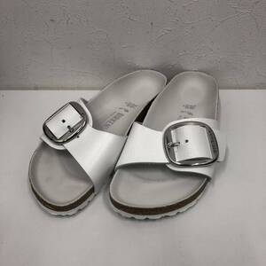 ⑳ BIRKENSTOCK ビルケンシュトック Madrid Big Buckle マドリッドビッグバックル レザー コルク ホワイト 白 23㎝