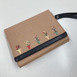 NINA RICCI ニナリッチ ポーチ ミラー付き 刺繍