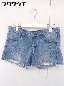 ◇ BEAMS HEART ビームス ハート ウォッシュ加工 カットオフ ショートパンツ サイズ2 ライトブルー レディース