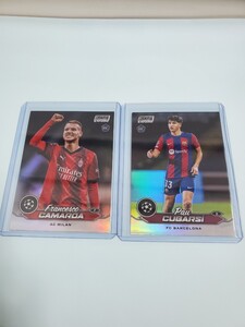 【フランチェスコ　カマルダ(ACミラン)】【パウ　クバルシ(バルセロナ)】2023/24 Topps Stadium Club Chrome Soccer リフラクターカード RC