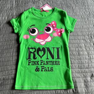新品RONIロニィ×ピンクパンサー　両プリ派手柄半袖Tシャツ130Ｍ　グリーン