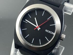 良品☆メンズ腕時計 クォーツ NIXON ニクソン TIME TELLER OPP タイムテラー ブラック×シルバー 動作品