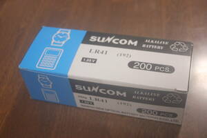 SUNCOM LR41/192 ボタン電池 20シート 200個セット AG3/1.55V アルカリ電池 水銀フリー☆#1