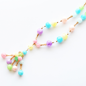 Vintage　1960’s multicolor　pastel beads longnecklace