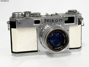 シャッターOK Nikon ニコン S2 NIKKOR-H・C 1:2 f-5cm レンジファインダー フィルムカメラ ボディ レンズ 18103O13-8