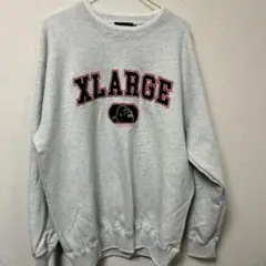 XLARGE グレー ロゴ スウェット L