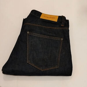 29/32【Acne Jeans（アクネジーンズ）】中古 インディゴ ジーンズ ジップフライ ストレートデニム オレンジステッチ 保管品