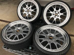 美品 正規品 BBS LM-R DS-SLD(ダイヤモンドシルバーディスク/シルバーダイヤモンドカットリム) サイズ8.5J ＋43 2本 9.5J ＋45 2本