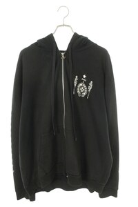 クロムハーツ パーカー SWTSHRT HD ZIP サイズ:XL FOTIバックプリントジップアップパーカー 中古 SJ02