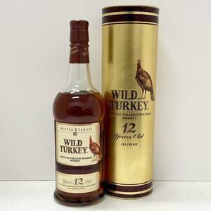 【未開栓】 WILD TURKEY 12年 50.5% 750ml KENTUCKY STRAIGHT BOURBON WHISKEY ワイルドターキー バーボン ウイスキー 古酒 缶箱付 保管品