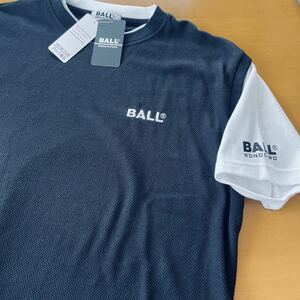 ＬＬサイズ　新品　ボール BALL メンズ　半袖シャツ　　イタリア人気ブランド　重ね着風でおしゃれを演出　ブラック