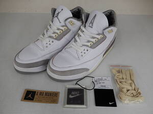 A Ma Maniere × NIKE　WMNS　AIR　JORDAN3　RETRO　SP　DH3434-110　27.5ｃｍ　ミディアム グレー バイオレット オレ　