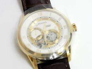 【美品・未使用】BULOVA ブローバ 自動巻き 裏スケルトン 97A121 C9691413 ケース幅43mm