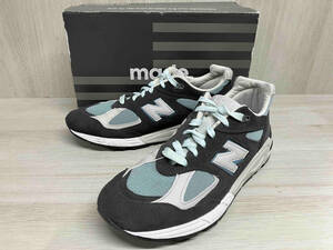 new balance M990KT2 KITH USA製 スニーカー シューズ 本革 レザー メッシュ 29cm 箱付き 靴 グレー ニューバランス