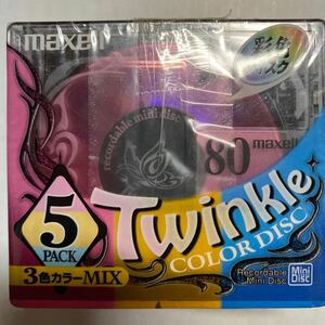 maxell MD 録画用 ミニディスク twinkle color disk 年代物　マクセル