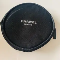 CHANEL シャネル　黒　ポーチ　丸型　メッシュ