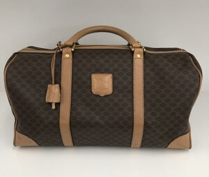 ●CELINE セリーヌ ボストンバック マカダム柄 南京錠付き 中古品 現状品