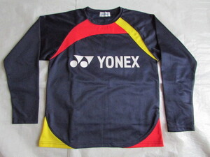 メンズ SSサイズ YONEX 長袖 Tシャツ USED きれい ロンT ジャケット ネイビー系 157～163cm テニス バドミントン お子様 ジュニアにも