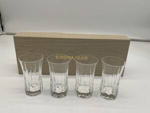 T293　欠品あり ボヘミア グラス BOHEMIA GLASS COLLECTION 4客セット 一口ビール フリーグラス