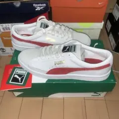 未使用 送料込 PUMA BASKET VTG 白/赤