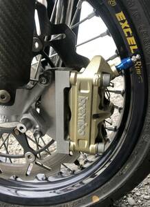 HONDA 2008 ホンダ CRF450R 250R Brembo ブレンボ フロントラジアルマウント ４ポットブレーキキャリパー 320mmサポート モタード