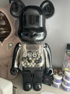 350個限定　初期MY FIRST BE＠RBRICK B＠BY 1000% （BLACK & SILVER Ver.）伊勢丹 kaws