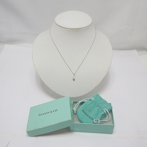 B24-2484 TIFFANY & Co ティファニー ティアドロップ ペンダント ネックレス シルバー SV925 チェーン長:約41cm / 総重量:2.5g 箱/保存袋付