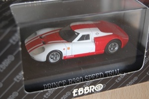 C 1/43スケール　EBBRO　PRINCE R380 SPEED TRIAL　ダイキャストカー　プリンスR380