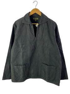 Nigel Cabourn◆プルオーバーフレンチワークシャツ/モールスキン/ジャケット/48/コットン/ブラック/8045-00-30000//