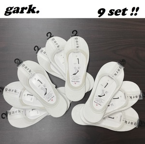 9セット 未使用 /23-25cm/ gark. NUDE 靴下 くつ下 ソックス ホワイト シリコン 滑り止め 快適 履き心地 レッグウェア 伸縮 通勤 オフィス