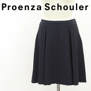 ◆Proenza Schouler プロエンザ スクーラー ストレッチ プリーツ スカート ダークネイビー 2