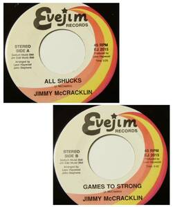 ● ALL SHUCKS / GAMES TO STRONG - JIMMY McCRACKLIN / Evejim Records / US 1984 / Jazz / Funk / Soul /45rpm