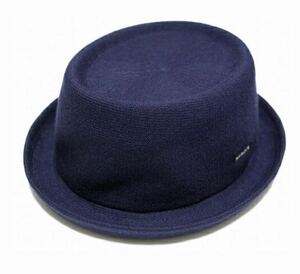 美品　送料込　カンゴール ポークパイハット BAMBOO MOWBRAY KANGOL ダークブルー