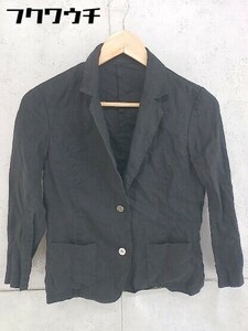 ◇ Spick & Span スピック アンド スパン リネン100% 長袖 シャツ サイズ40 ブラック レディース