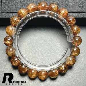 逸品 EU製 定価49万円★ROBEAN・猫目銅髪ルチルクォーツ★ブレスレット パワーストーン 天然石 綺麗 金運 お守り 10mm MK930118