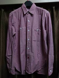 engineered garments シャンブレーシャツ 赤 ピンク xs 美品 ネペンテス corona post overalls MONITALY