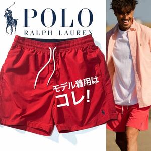 【POLO RALPH LAUREN】海と街で着回し◎!!Safari掲載 ポロ ラルフローレン 5.5 “SWIM SHORTS ポニー刺繍 スウィムショーツ ショートパンツ