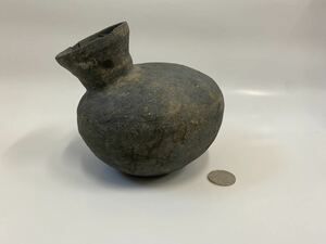 【渓】　須恵器　平瓶2（古墳時代から飛鳥時代、6〜7世紀）壺 花器 花瓶 花入 茶道具 古信楽 置物 備前焼