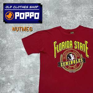 NUTMEG☆USA製フロリダ州立大学セミノールズチームロゴTシャツ 90s