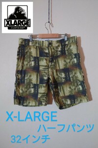 X-LARGE ハーフパンツ 32インチ Mサイズ Xラージ X LARGE ショートパンツ ショーツ メンズ