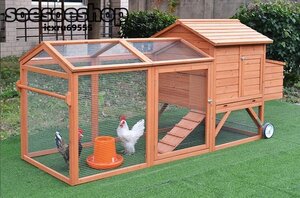 ◆高品質◆大型ニワトリ小屋 兎 ハト小屋 木製 ペット別荘 ハウス 防雨防腐 ウサギ 飼育 屋外養殖 庭用 掃除しやすい キャスター付き