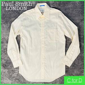 ★Paul Smith LONDON★Sサイズ ポールスミス ロンドン 長袖 シャツ メンズ オレンジ チェック柄 Yシャツ カジュアル ビジネスシャツ Y004