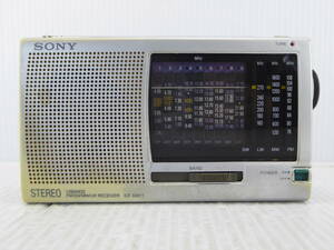 ★☆SONY ワイドFM対応 FM/SW/MWコンパクトラジオ ICF-SW11 動作品 オマケ新品電池付き☆★